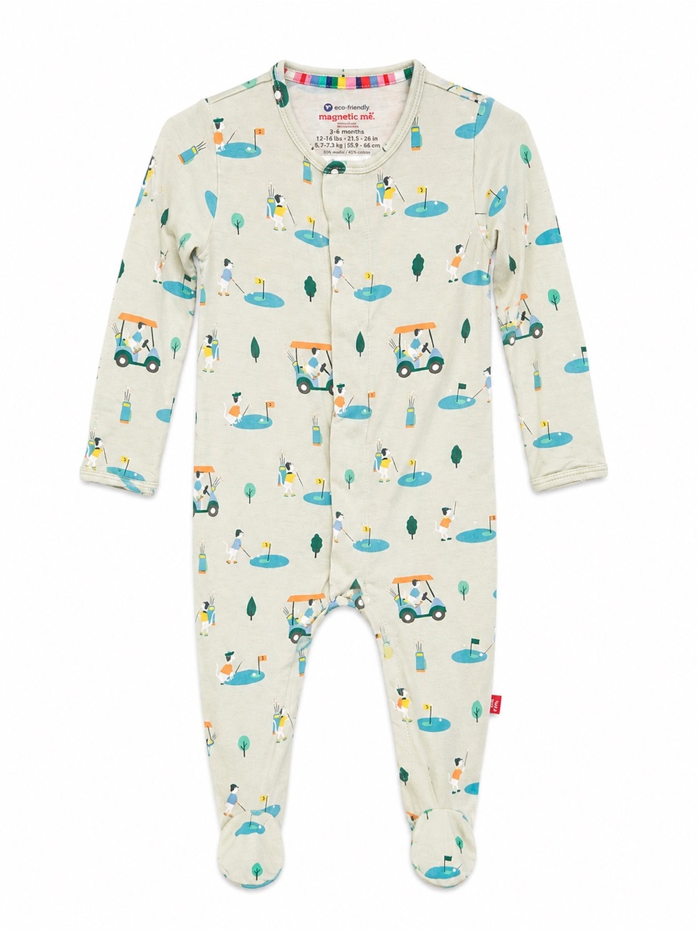 Magnetic Me Golf Modal Magnetic Footie Pajamas 3-6M VGUC